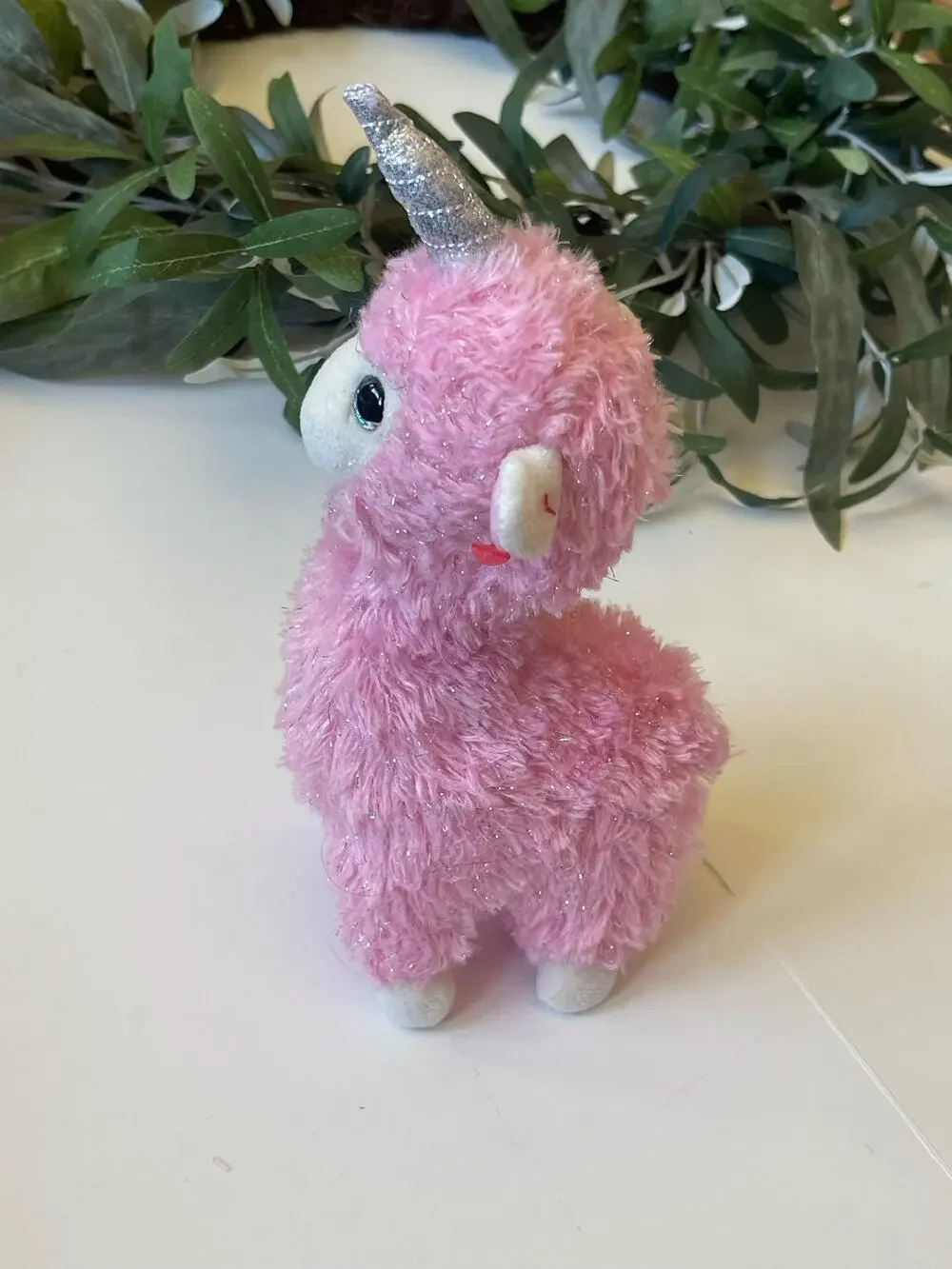 TY BEANIE BABY Lama the Pink Unicorn Plush Stuffed Animal 9